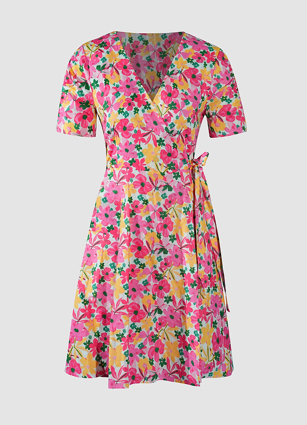 Fuchsia Express Yourself Fuchsia Floral Print Short Sleeve Mini Dress ...