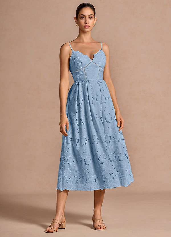 Javelia Light Blue Midi Dress image1