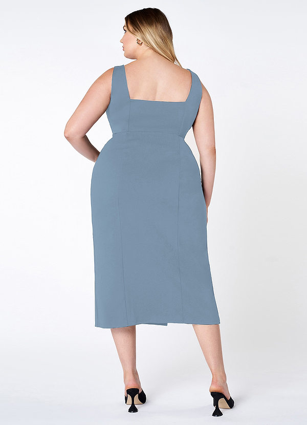 Sight To See Dusty Blue Bodycon Midi Dress image2
