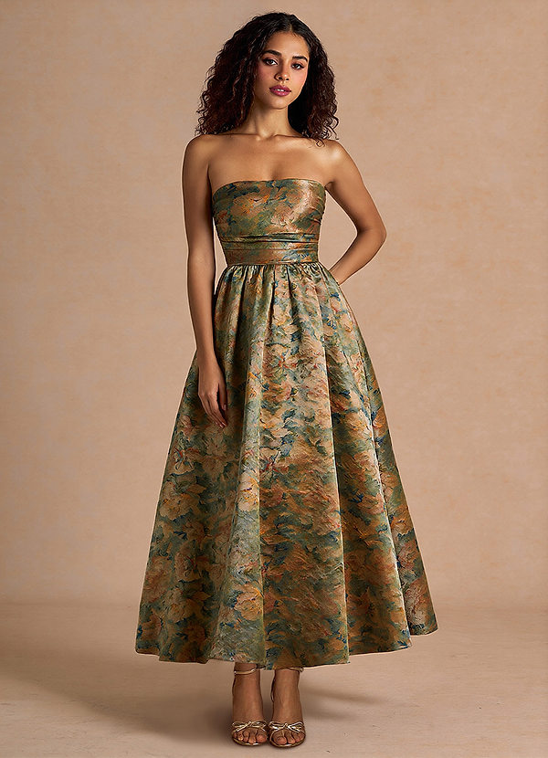 Ziva Vintage Teal Maxi Dress image1