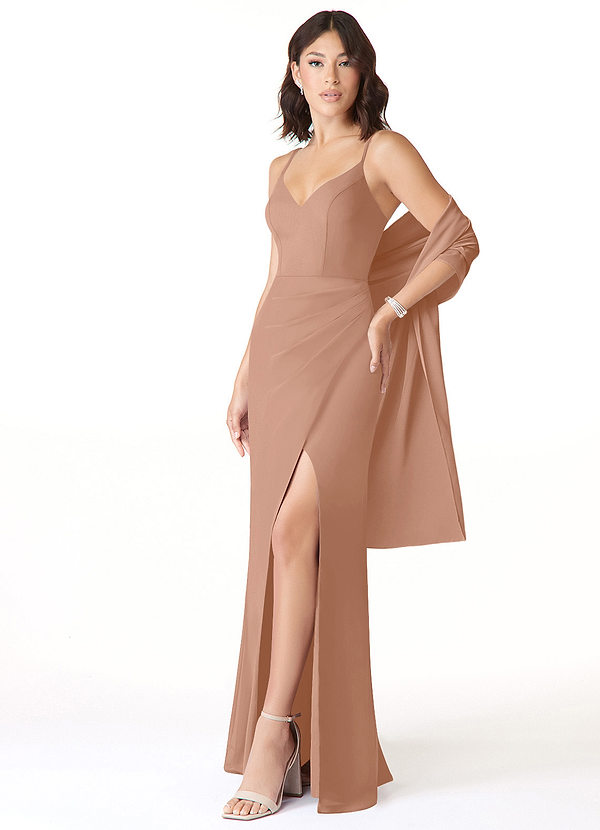 front Azazie Matching Color Chiffon Shawl