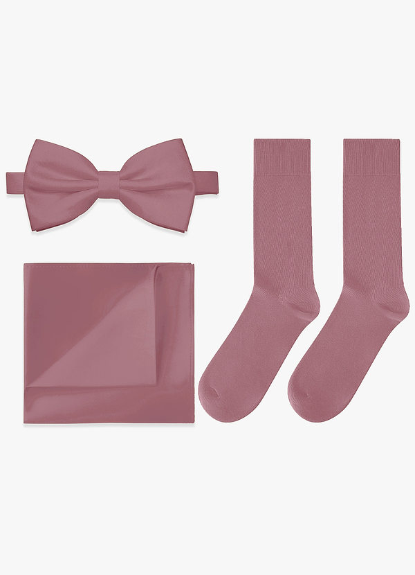 front Matching Bow Tie & Pocket Square & Socks Set