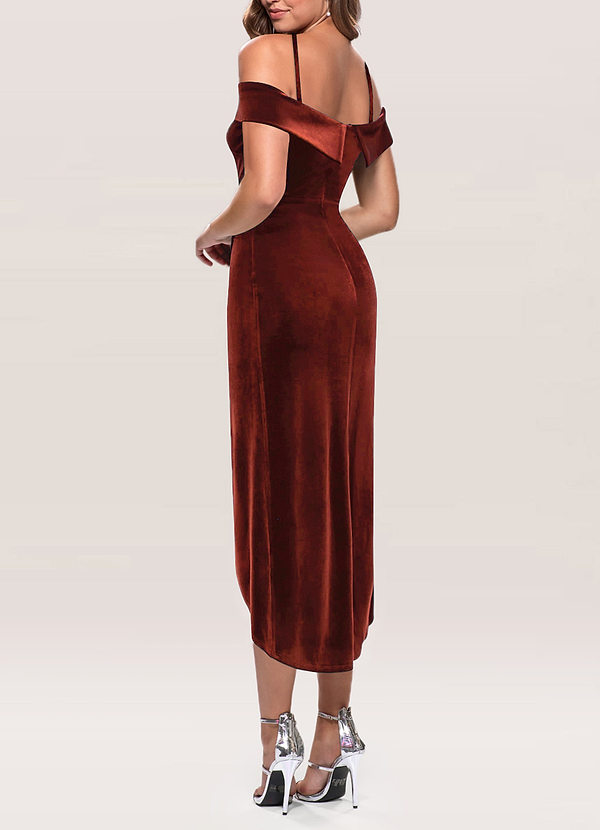 back AZ Occasions Velours Cabernet Robe midi