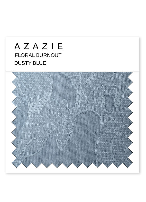 front Azazie Dusty Blue Floral Burnout Swatch