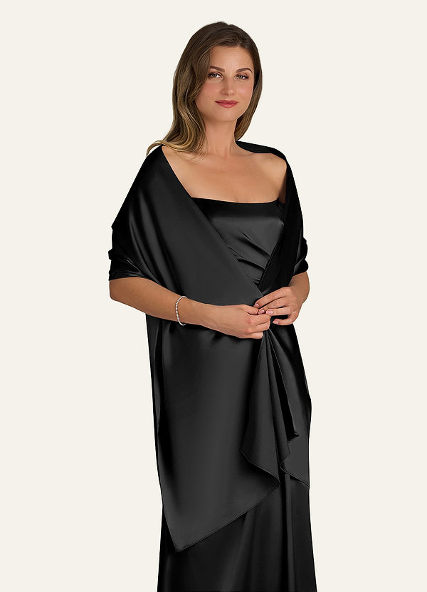 front Azazie Bijpassende Kleur Ierland Metallic Satijnen Sjaal