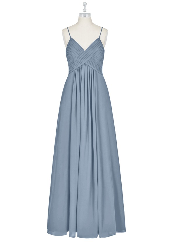 Azazie Shannon Bridesmaid Dress - Dusty Blue | Azazie