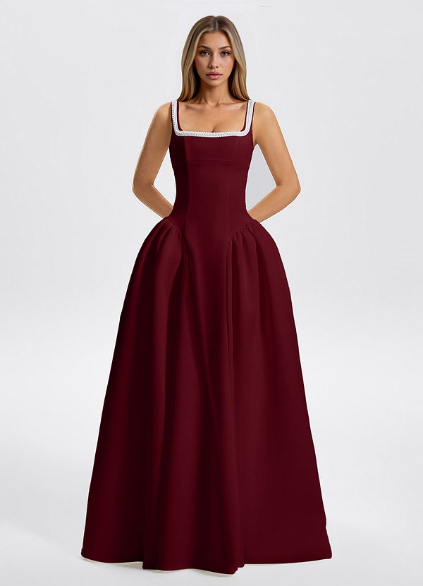Kaelin Burgundy A-Line Maxi Dress image1
