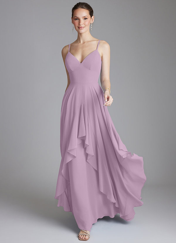 Azazie Zaina Bridesmaid Dresses Wisteria A-Line Chiffon Dress image1