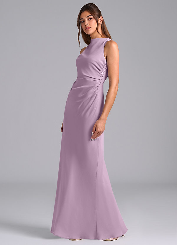 Azazie Evadne Bridesmaid Dresses Wisteria A-Line Pleated Chiffon Dress image1