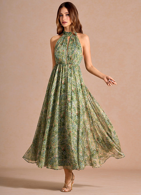 Kleid Kyneth Grüne Blumen image1