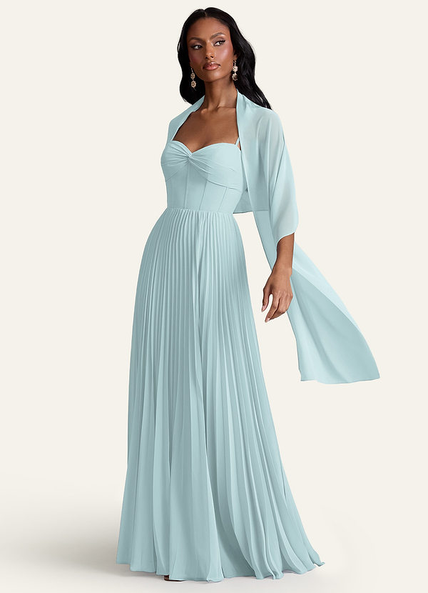 front Azazie Matching Color Ireland Chiffon Shawl