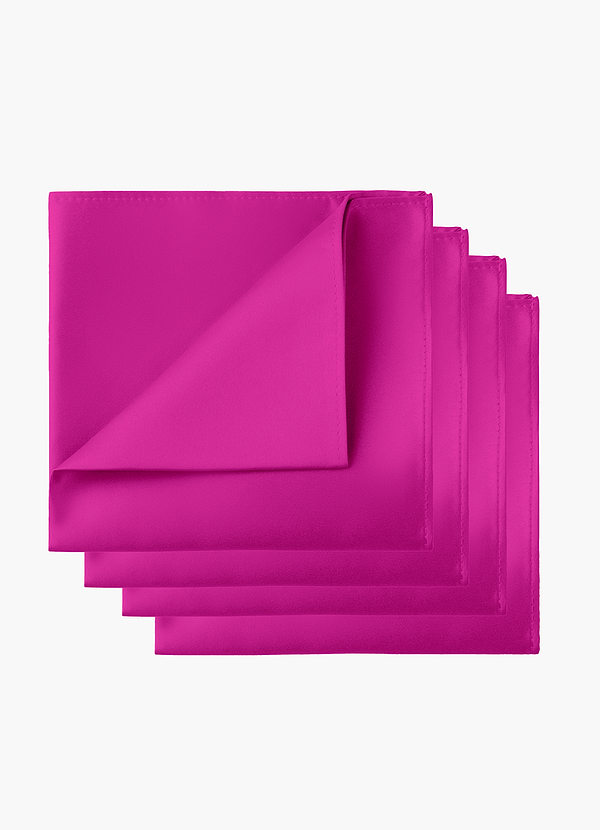 front Matte Satin Pocket Square Set – 4 Pieces