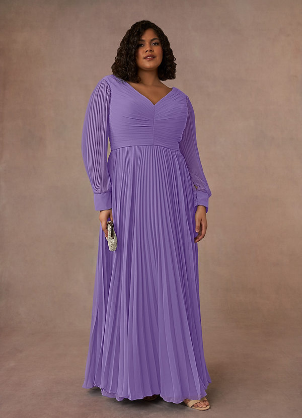 Azazie Zina Mother of the Brides Dresses Tahiti A-Line Pleated Chiffon Dress image1