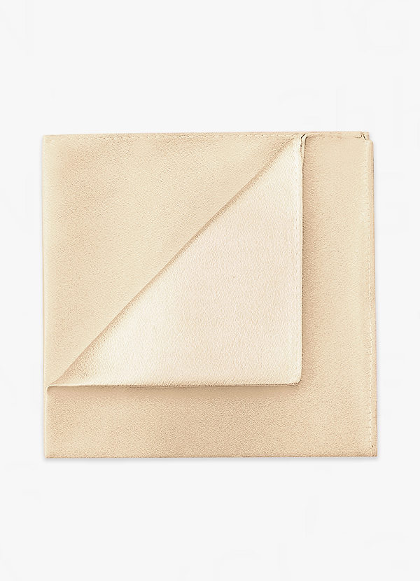 front Metallic Satin Pocket Square
