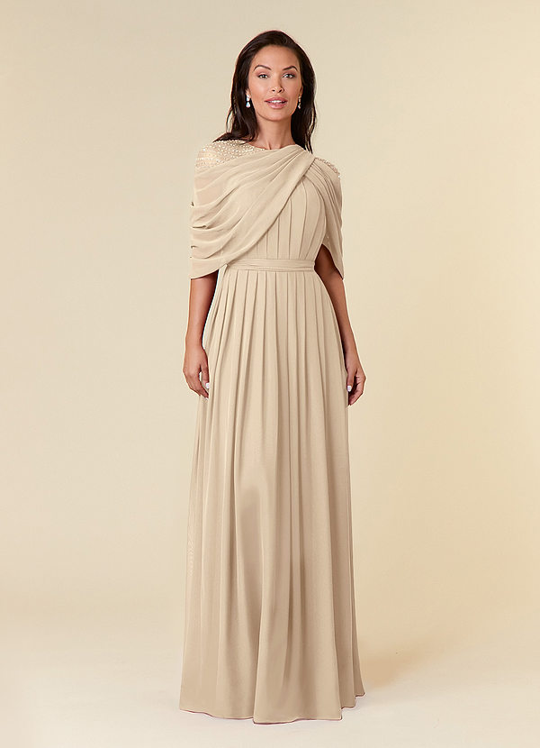 Azazie Olena Mother of the Bride Dresses A-Line Sequins Chiffon Floor-Length Dress image1