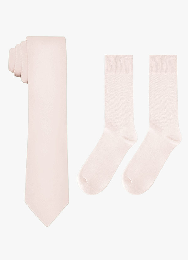 front Matching Skinny Tie & Socks Set