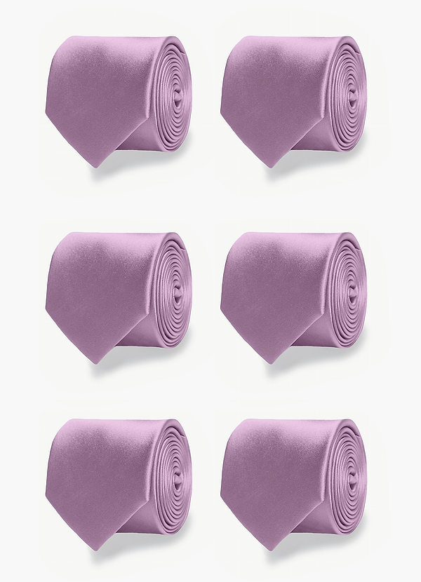 front Matte Satin Matching Groomsmen Tie Set – 6 Pieces