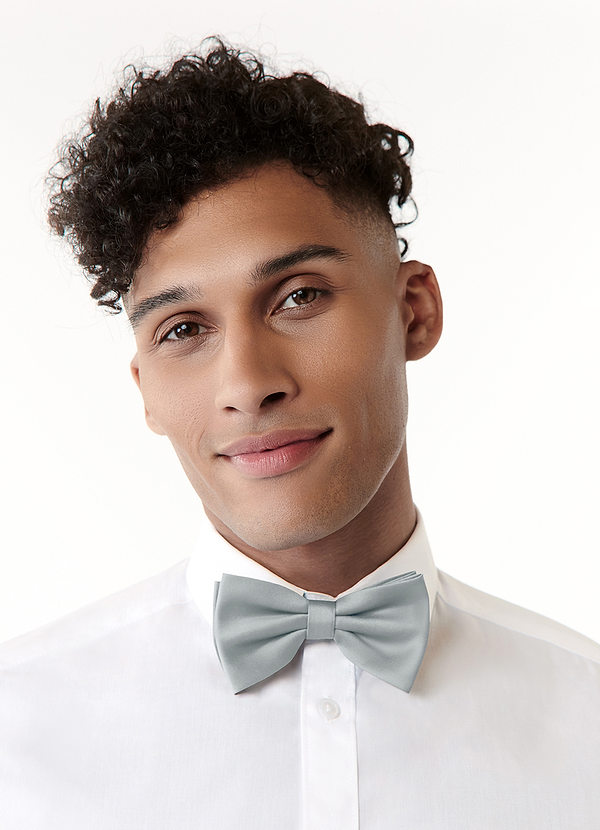 front Matte Satin Pre-Tied Bow Tie