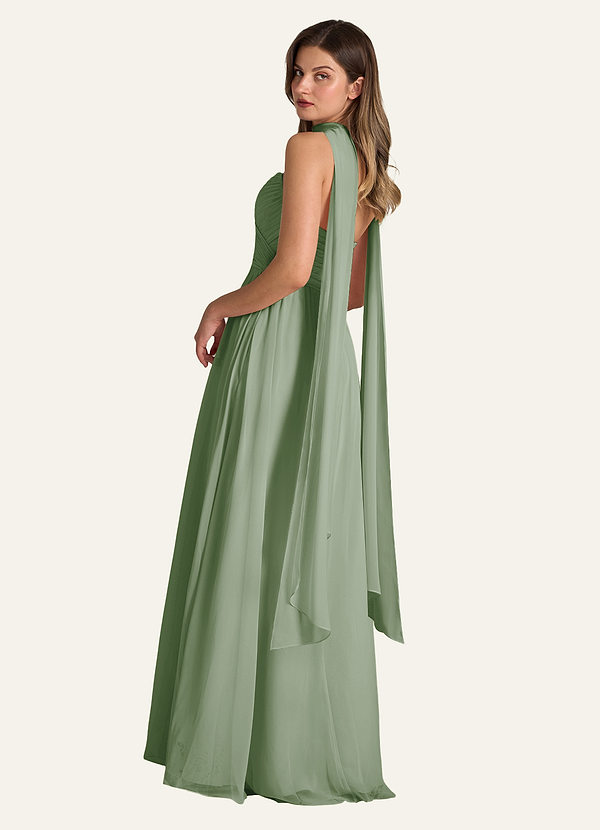 front Azazie Matching Color Chiffon Scarf