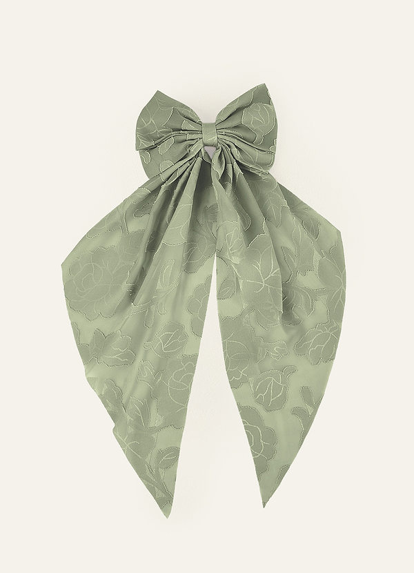 front Pinza para el cabello con lazo desgastado floral de color a juego