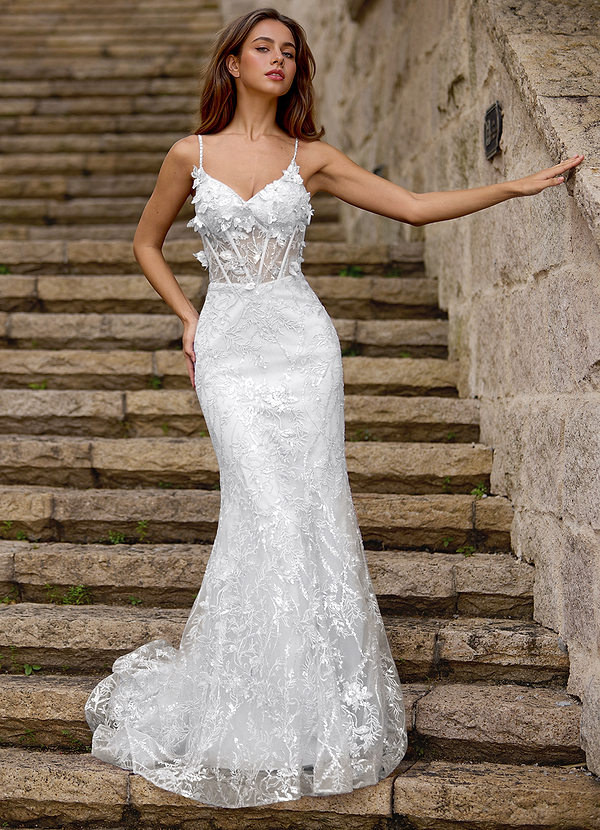 Blazing Weiß Glitzerndes Ballkleid image1