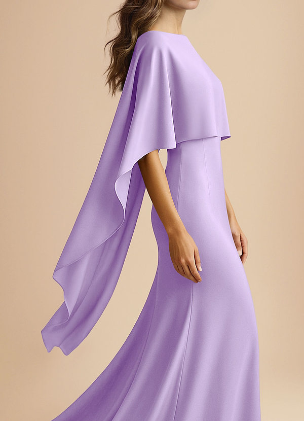 front Azazie Farblich passendes Stretch-Satin-Multiway-Cape