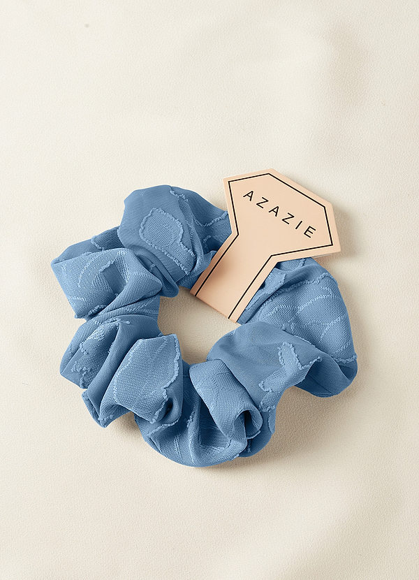 front Bijpassende kleur bruidsmeisjes bloemen burnout oversize scrunchie set