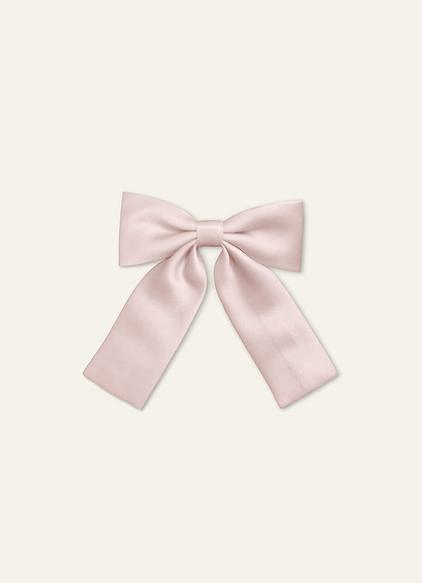 front Girls Satin Bow Hair Clip