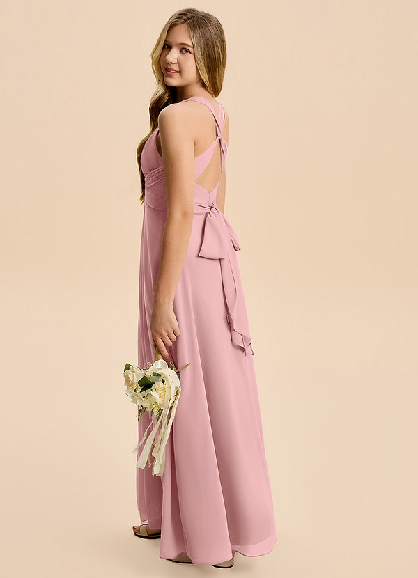 Azazie Kirsten Junior Klä av A-Line i Chiffong Plisserad image1