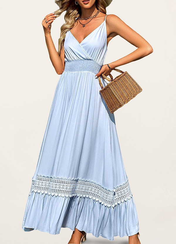 coral and white maxi dress POPPI MAXI DRESS
