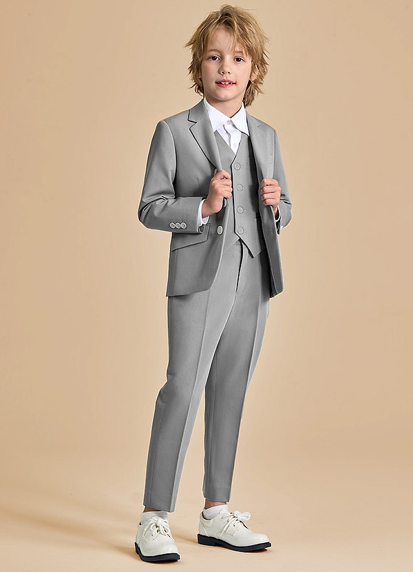 front Oliver Boys Grey 3-Piece Suit