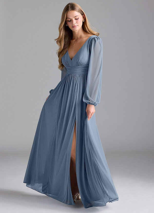 Azazie Norah Bridesmaid Dresses Twilight A-Line Mesh Dress image1