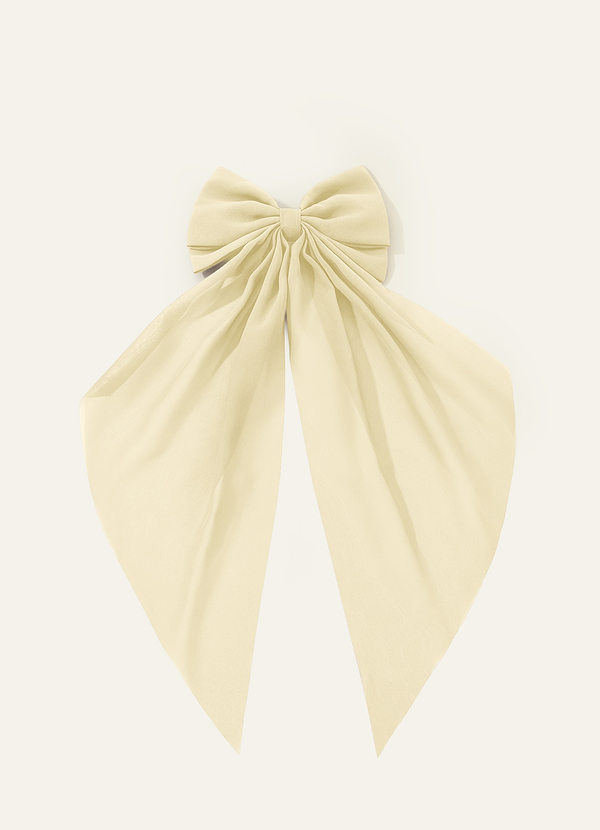 front Pinza para el pelo con lazo de gasa de color a juego