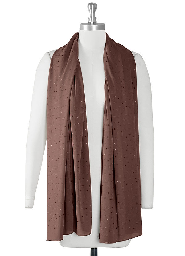 front Glitter-Filled Chiffon Wrap