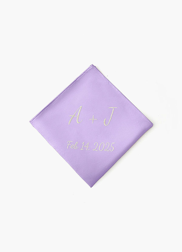 front Personalized Letter Matte Satin Pocket Square