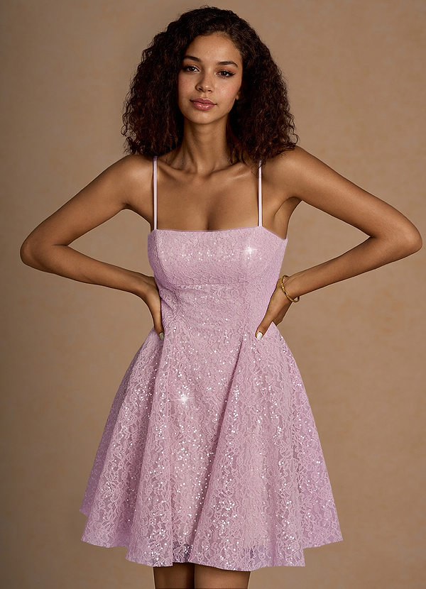 Xenia Roze Mini-jurk met pailletten image1