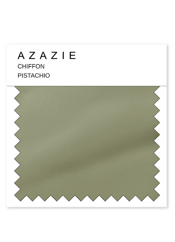 front Azazie Pistachio Chiffon Swatch