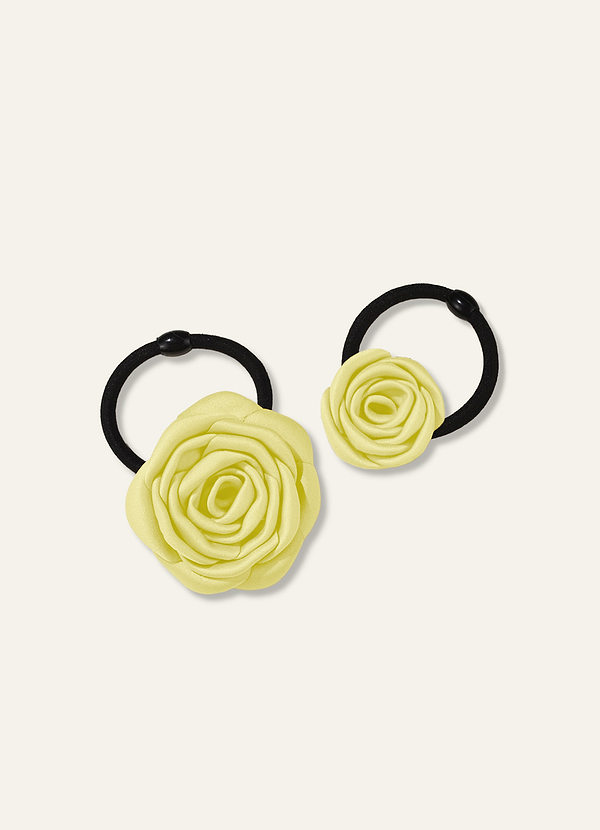 front Conjunto de 2 gomas para el pelo Darling Poise Ivory Flower