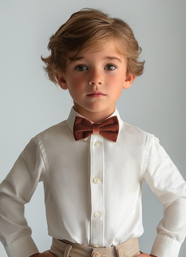 front Boy's Adjustable Velvet Pre-Tied Bow Tie