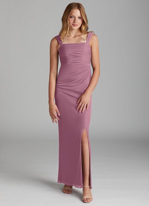 Jesaphine Junior Sheath Pleated Stretch Chiffon Dress