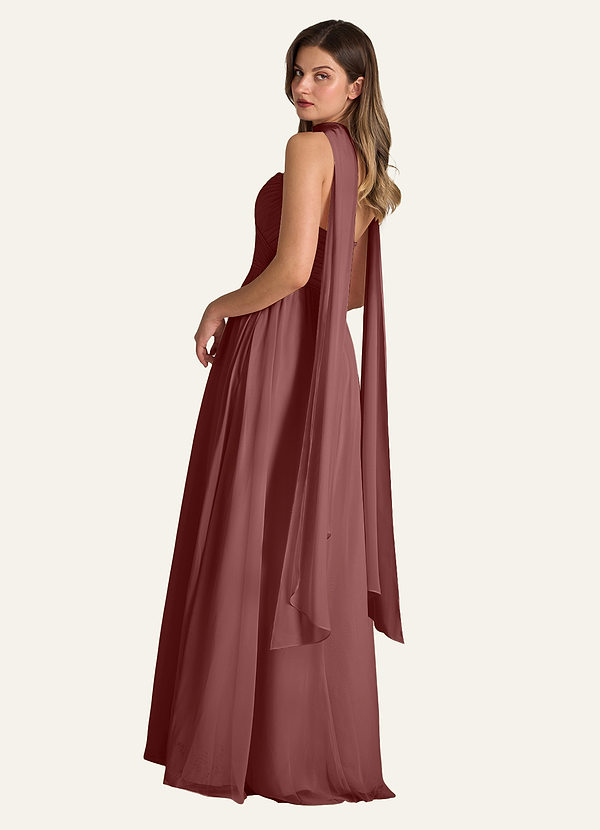 front Azazie Matching Color Chiffon Scarf