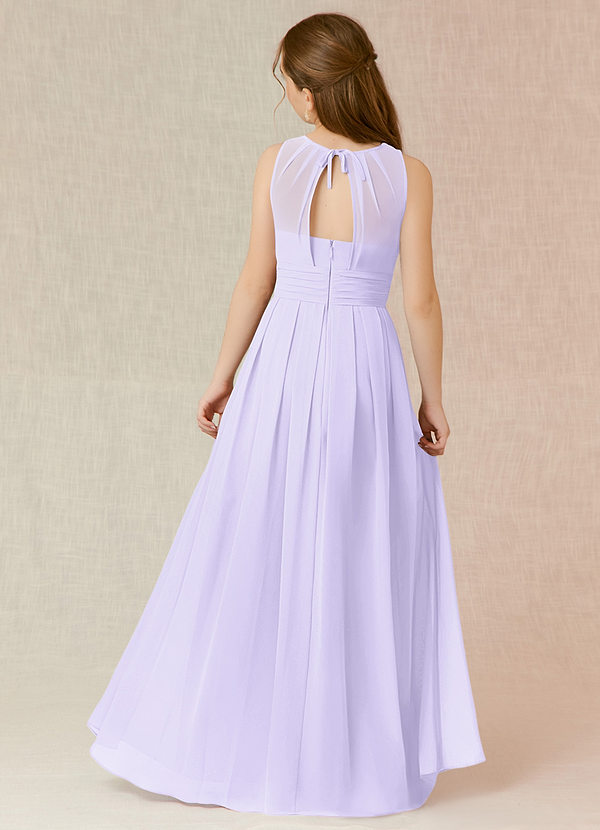 Simple Sleeveless Chiffon Junior Bridesmaid Gown Chocolate