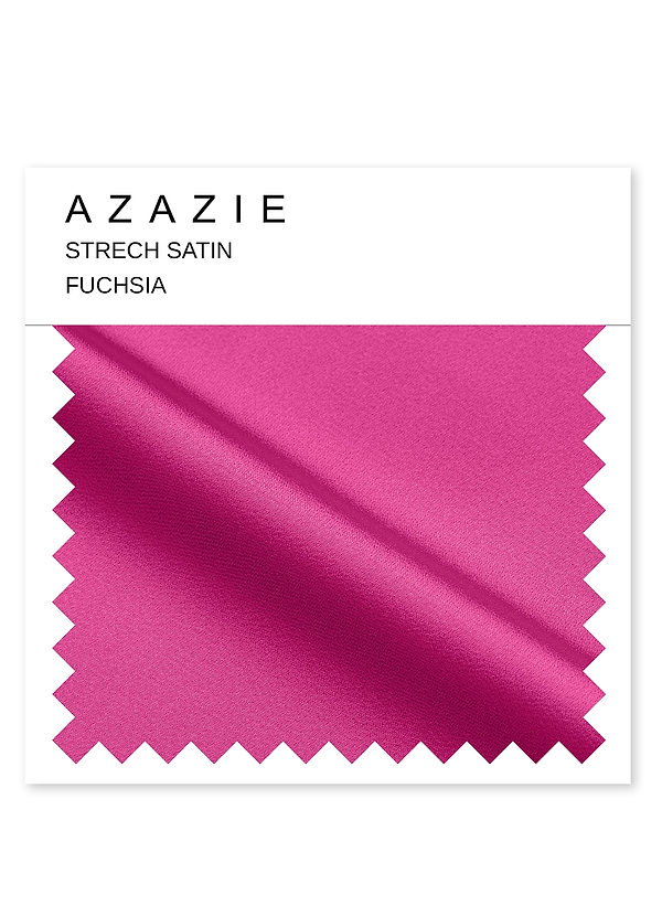 front Azazie Fuchsia Stretch Satin Swatch