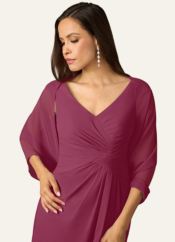 front Azazie Abrigo De Gasa Sarah De Color A Juego