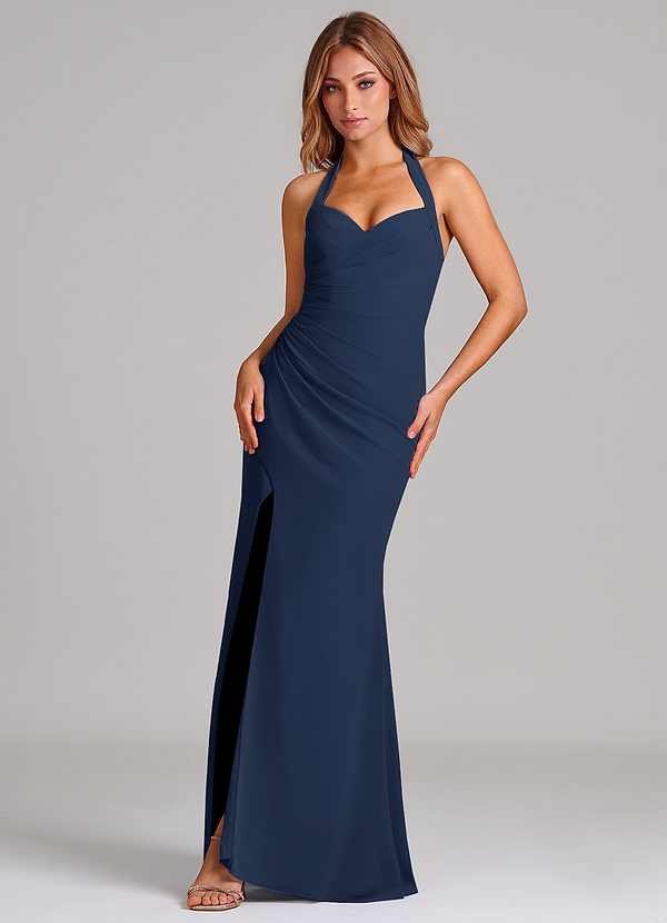 Azazie Emeria Suknie dla druhen Syrena Dekolt w kształcie serca Szyfon Do ziemi Sukienka image1