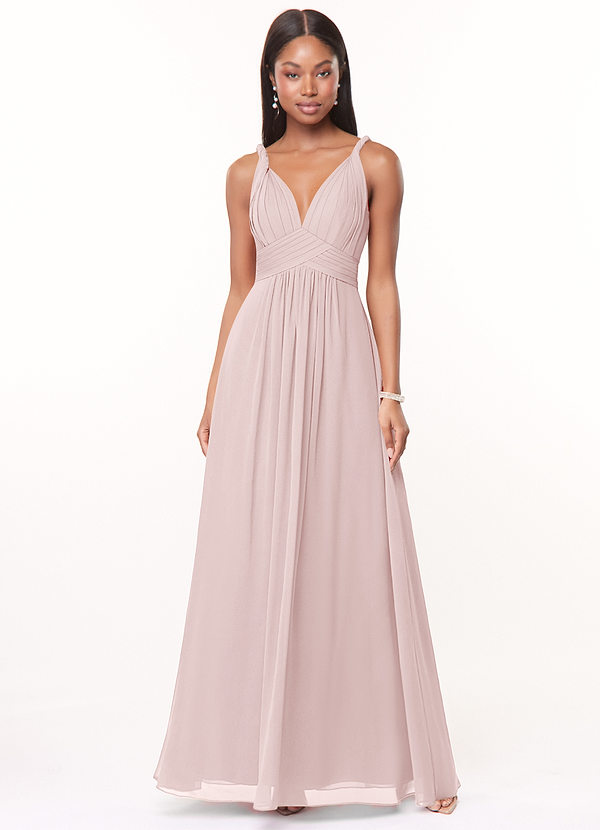 Azazie Maren Abiti da Damigella Abito A-Line in Chiffon Plissettato Rosa Rossore image1