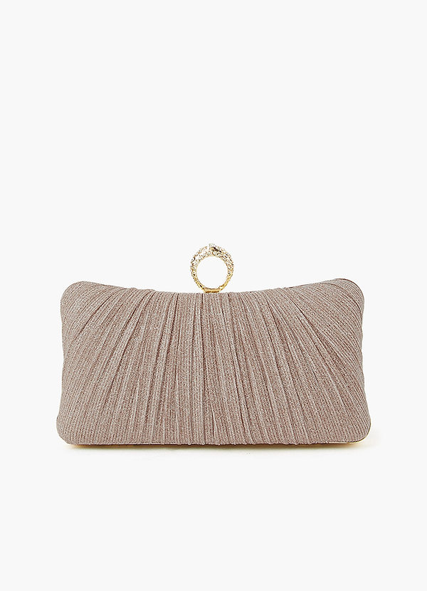 front Glitzernde Clutch mit Rüschen
