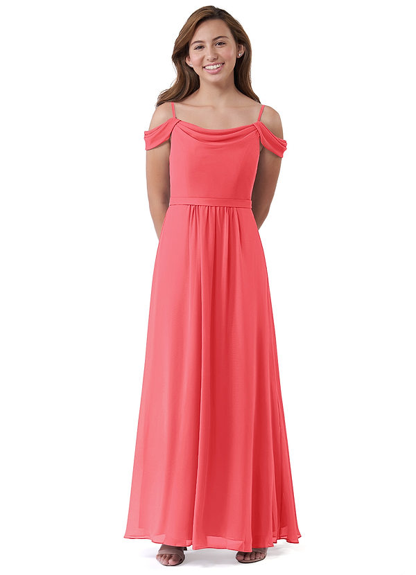 Elegant Lace Top Junior Bridesmaid Dresses Watermelon