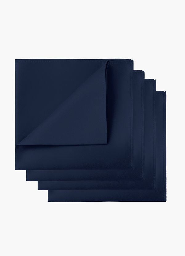 front Matte Satin Pocket Square Set – 4 Pieces