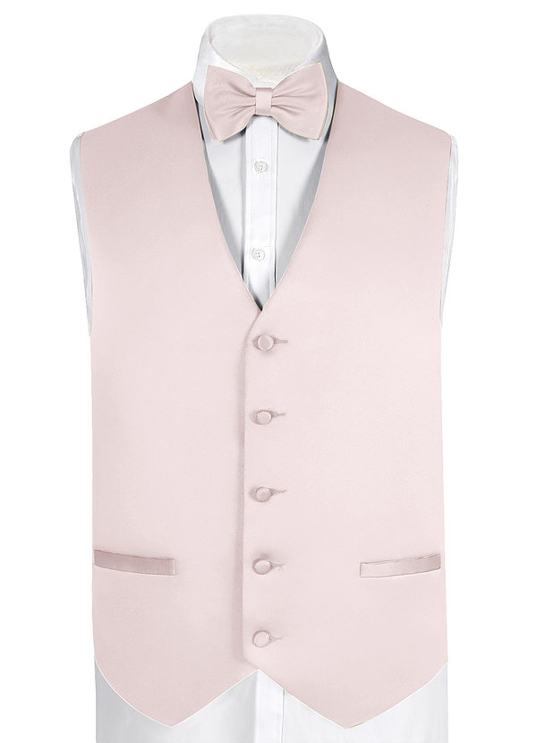 front Ensemble gilet et nœud papillon en satin mat